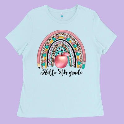 Hello 5th Grade Ladies Tee Designed By Jahusdesignshop