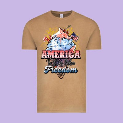 America Ice Cream Vintage Tee Designed By Nancycooperartshop