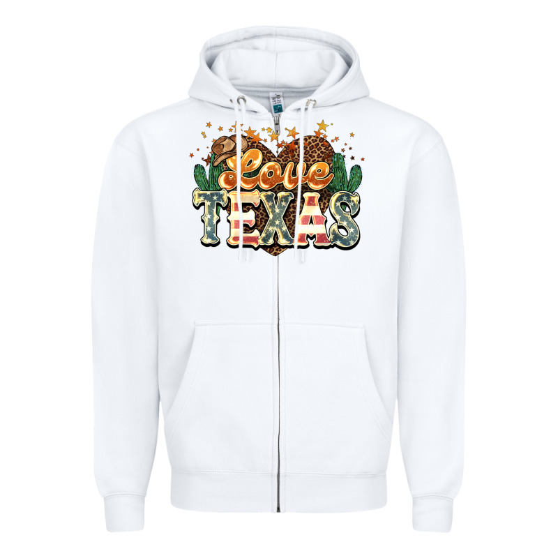 Love Texas 4th Of July Zipper Hoodie by HowdyJamesFarm | Teevron