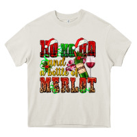 Cream ho ho ho and a bottle of merlot Heavy Core Tee - AdoDesignShop