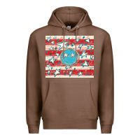 Chestnut America flag smiley  tumbler Premium Hoodie - HowdyJamesFarm