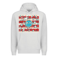 Dove Grey America flag smiley  tumbler Premium Hoodie - HowdyJamesFarm