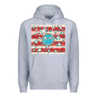 Heather Grey America flag smiley  tumbler Premium Hoodie - HowdyJamesFarm