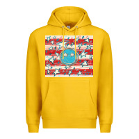 Lemon America flag smiley  tumbler Premium Hoodie - HowdyJamesFarm