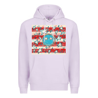 Lilac America flag smiley  tumbler Premium Hoodie - HowdyJamesFarm