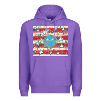 Purple America flag smiley  tumbler Premium Hoodie - HowdyJamesFarm