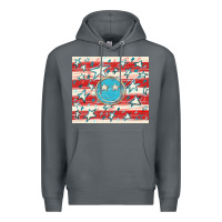 Rock America flag smiley  tumbler Premium Hoodie - HowdyJamesFarm