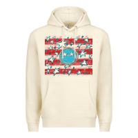 Sandshell America flag smiley  tumbler Premium Hoodie - HowdyJamesFarm