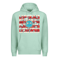Seafoam America flag smiley  tumbler Premium Hoodie - HowdyJamesFarm