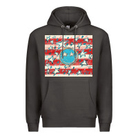 Smoke America flag smiley  tumbler Premium Hoodie - HowdyJamesFarm