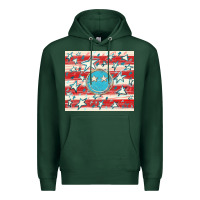 Sports Green America flag smiley  tumbler Premium Hoodie - HowdyJamesFarm