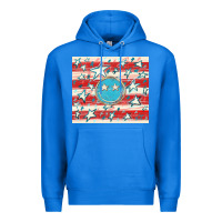 True Royal America flag smiley  tumbler Premium Hoodie - HowdyJamesFarm