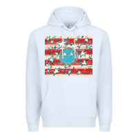 White America flag smiley  tumbler Premium Hoodie - HowdyJamesFarm