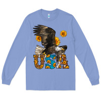 Colony Blue Western Usa Eagle 4th of July Long Sleeve Tee - LillyAllenDesigns