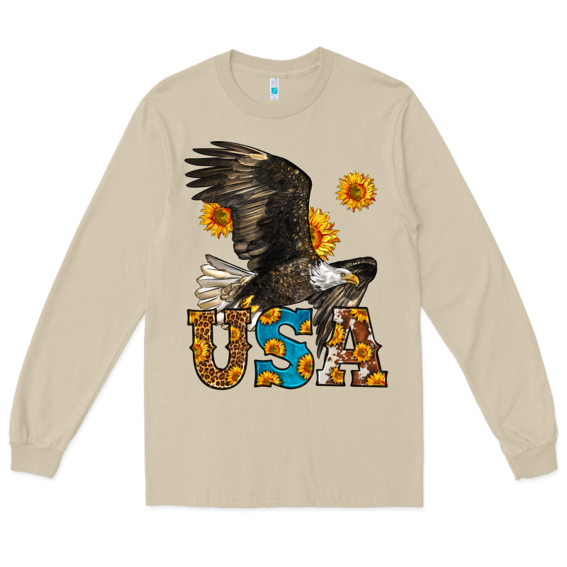 Western Usa Eagle 4th Of July Long Sleeve Tee by LillyAllenDesigns | Teevron