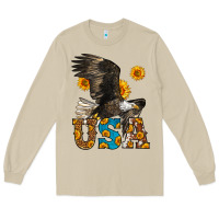 Mushroom Western Usa Eagle 4th of July Long Sleeve Tee - LillyAllenDesigns