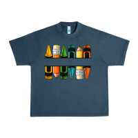 Midnight Navy custom crayons with pencil Urban Heavy Tee - NancyCooperArtShop