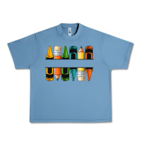 Pebble Blue custom crayons with pencil Urban Heavy Tee - NancyCooperArtShop