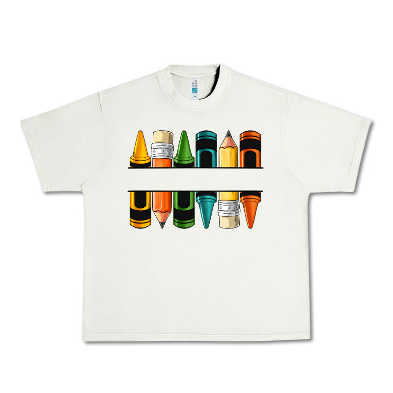 Custom Crayons With Pencil Urban Heavy Tee by NancyCooperArtShop | Teevron