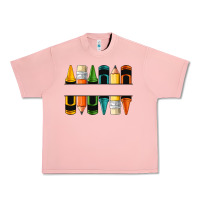 Salmon custom crayons with pencil Urban Heavy Tee - NancyCooperArtShop