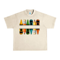 Sandshell custom crayons with pencil Urban Heavy Tee - NancyCooperArtShop