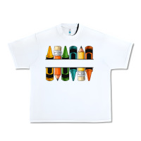 White custom crayons with pencil Urban Heavy Tee - NancyCooperArtShop