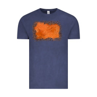 Vintage Denim gemstone orange leopard background Vintage Tee - JahusDesignShop