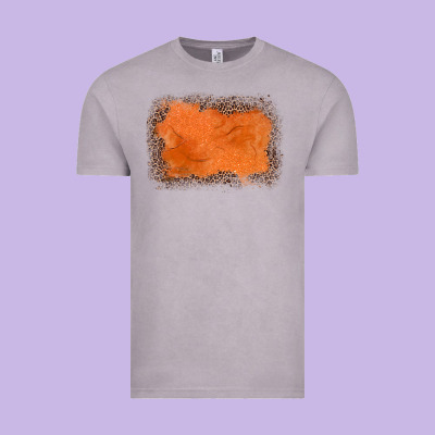 Gemstone Orange Leopard Background Vintage Tee Designed By Jahusdesignshop
