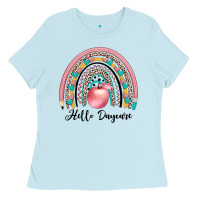 Baby Blue hello daycare Ladies Tee - JahusDesignShop
