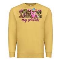 Antique Gold love my soldier olivia Premium Sweatshirt - OliviaCreatesArt