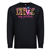 Black love my soldier olivia Premium Sweatshirt - OliviaCreatesArt