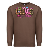 Chestnut love my soldier olivia Premium Sweatshirt - OliviaCreatesArt