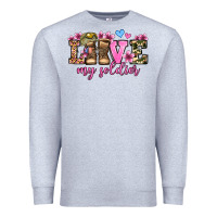 Heather Grey love my soldier olivia Premium Sweatshirt - OliviaCreatesArt