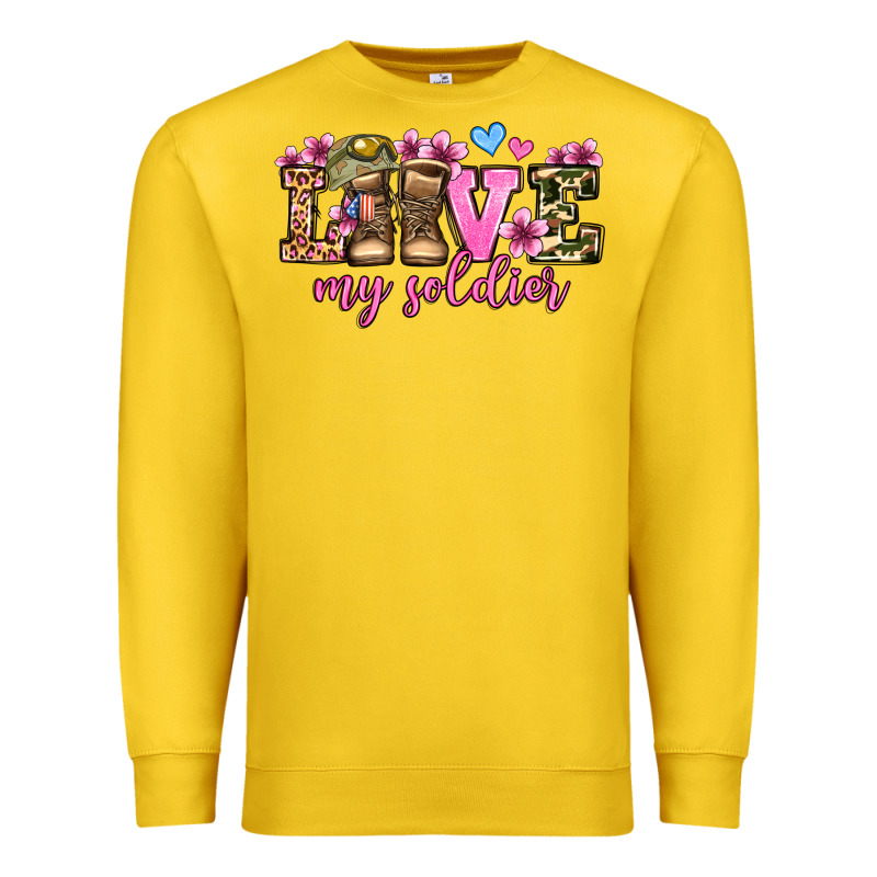Love My Soldier Olivia Premium Sweatshirt by OliviaCreatesArt | Teevron