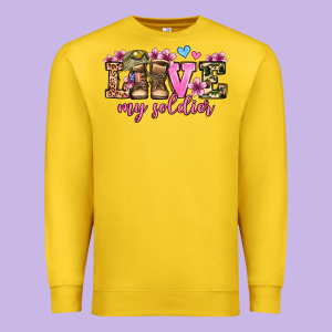 Love My Soldier Olivia Premium Sweatshirt Designed By Oliviacreatesart