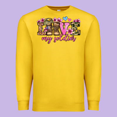 Love My Soldier Olivia Premium Sweatshirt Designed By Oliviacreatesart