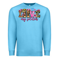 Ocean Blue love my soldier olivia Premium Sweatshirt - OliviaCreatesArt