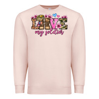 Pale Pink love my soldier olivia Premium Sweatshirt - OliviaCreatesArt