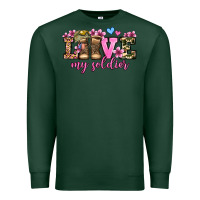 Sports Green love my soldier olivia Premium Sweatshirt - OliviaCreatesArt