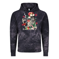Cloud Black skeleton santa Vintage Hoodie - MaliasSmallBusiness