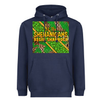 Navy Let the shenanigans begin shamrock tumbler Heavyweight Hoodie - HowdyJamesFarm