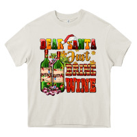 Cream dear santa just bring wine Heavy Core Tee - AdoDesignShop
