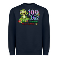 Navy 100 days chancing my students crow Heavyweight Sweatshirt - SublimationCraftShop