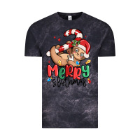Cloud Black merry slothmas Vintage Tee - MaliasSmallBusiness
