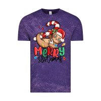 Cloud Purple merry slothmas Vintage Tee - MaliasSmallBusiness