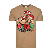 Vintage Coffee merry slothmas Vintage Tee - MaliasSmallBusiness