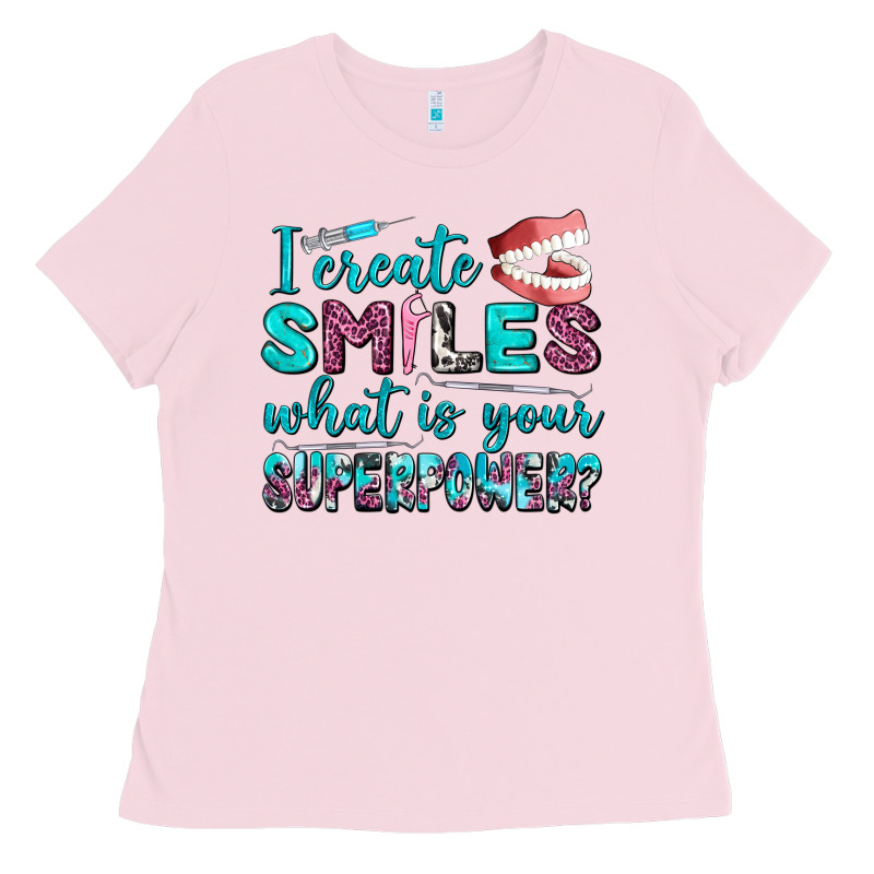 I Create Smile What Is Your Superpower Ladies Tee by AdoDesignShop | Teevron