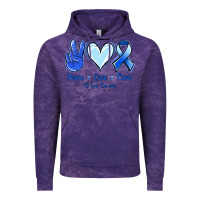 Cloud Purple Peace Love Cure Colon Cancer Vintage Hoodie - Jasminsmagicworld