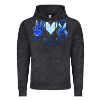 Peace Love Cure Colon Cancer Vintage Hoodie | Teevron