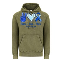 Vintage Olive Peace Love Cure Colon Cancer Vintage Hoodie - Jasminsmagicworld